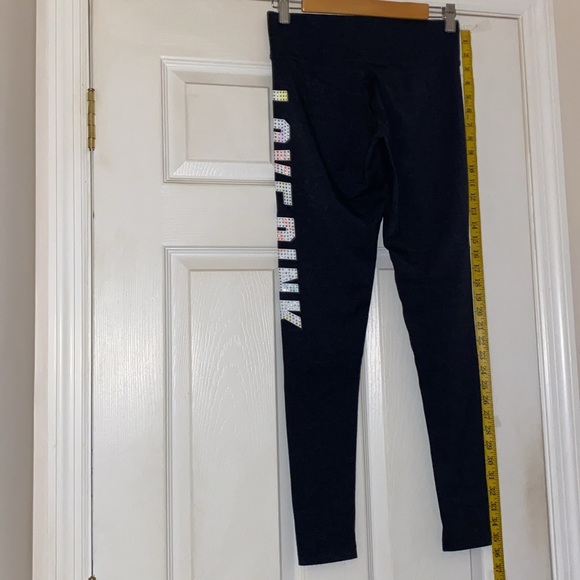 Pink Victorias Secret BlackYoga  Pants Size S/P - Picture 3 of 5